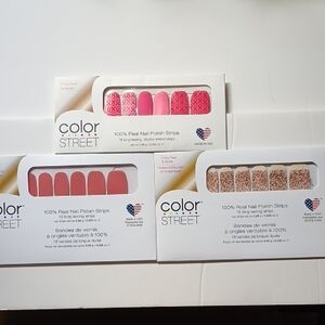 Color Street Pink and Red Nail Strips Collection